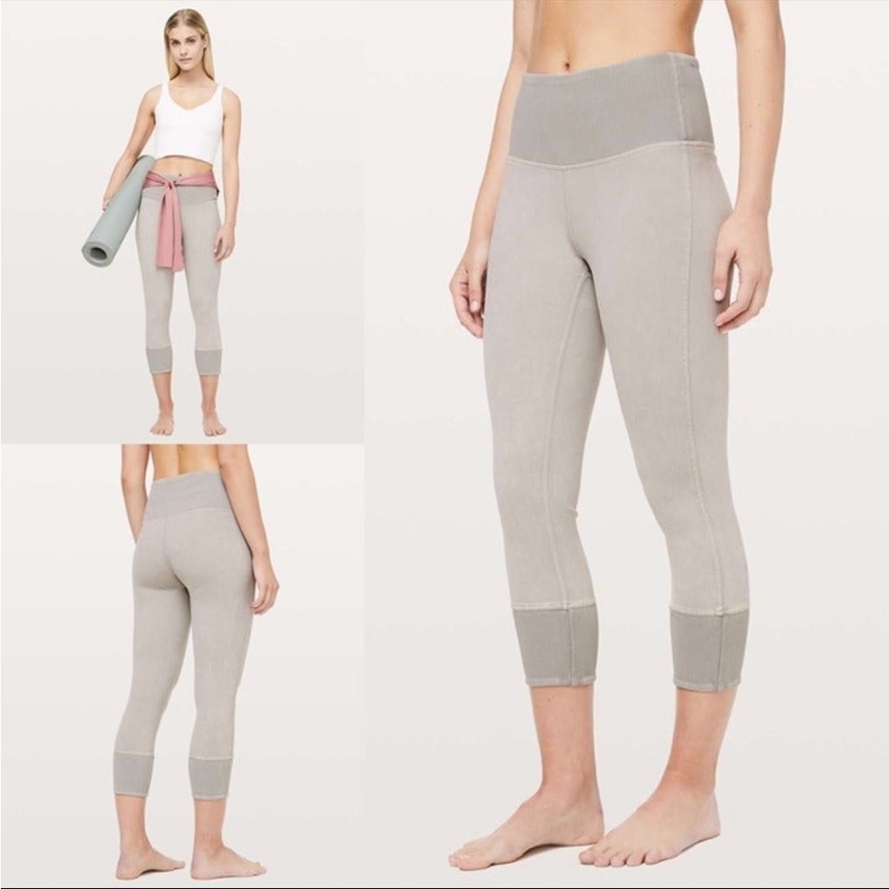 Lululemon Wunder Under Crop 23" *Ribbed sizes 4
